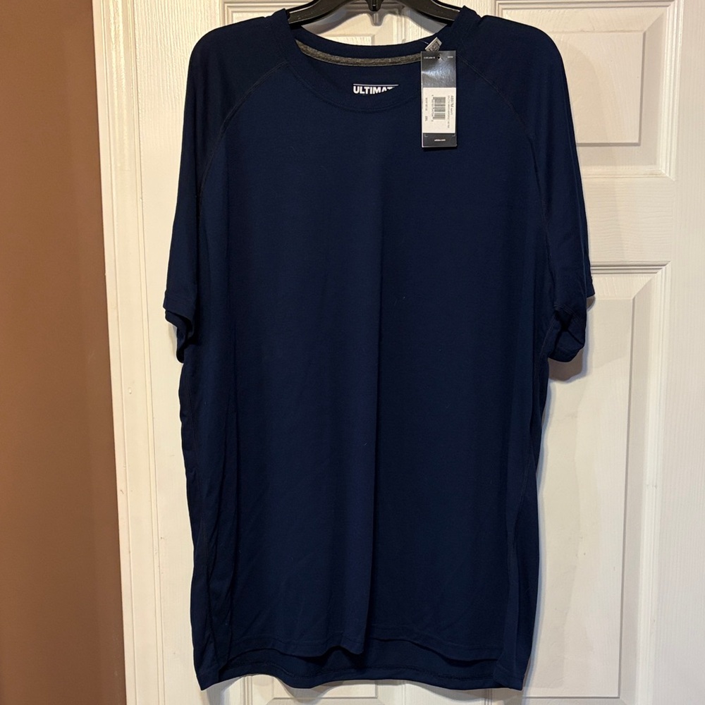 adidas Men's Short Sleeve Crew Tee in Navy